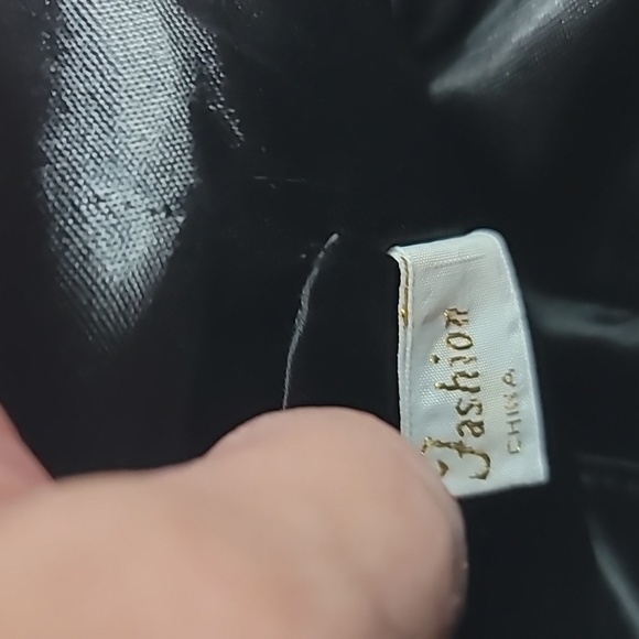 Imperial Fashion beaded purse black silky lining vintage snake chain formal eve - Picture 8 of 12